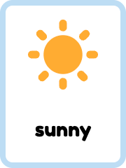 English Weather flashcards example flashcard