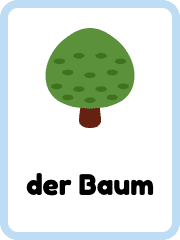 German Nature flashcards example flashcard