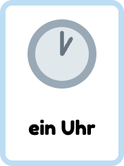 German Time flashcards example flashcard