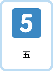 Japanese Numbers flashcards example flashcard