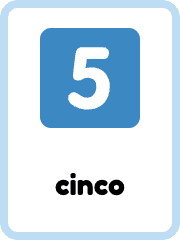 Spanish Numbers flashcards example flashcard