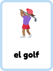 Spanish Sports flashcards example flashcard